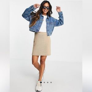 ASOS Mid-Wash Cropped Jeans Jacket